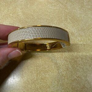 Loft Tan Reptile Embossed Gold Bangle